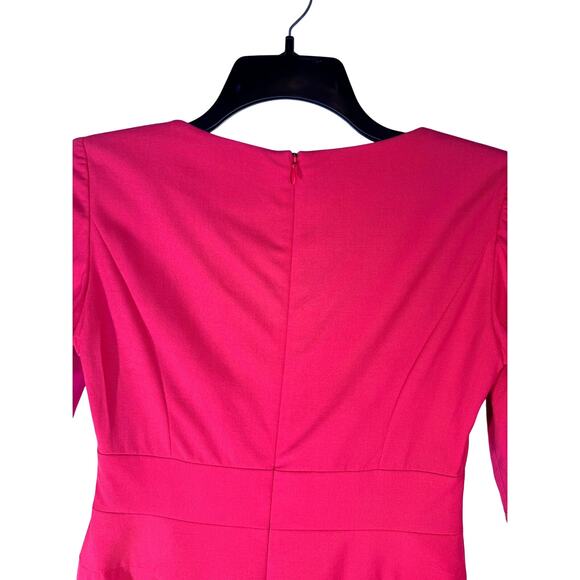 Lafayette 148 Pleated Stretch Wool Knee Length Sheath Dress Women's 4 Career - Picture 6 of 15